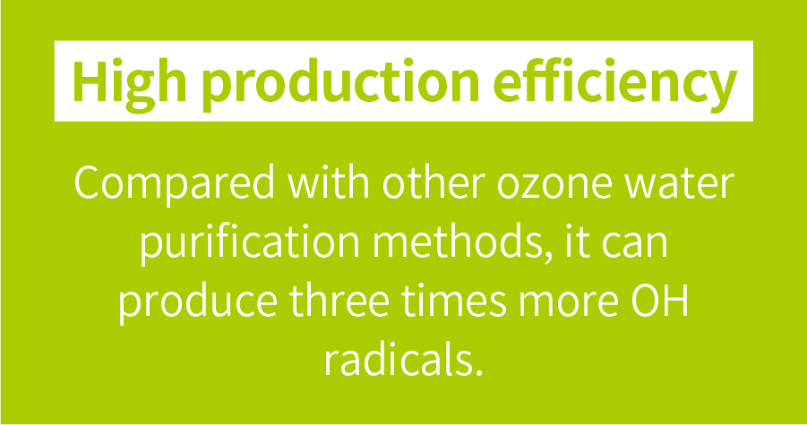 With diamond electrodes, can produce ozonated water, which is safer ...